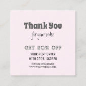 Vielen Dank Geschäftslogo Modern Minimalistisch Rabattkarte (Rückseite)