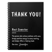 Vielen Dank Geschenk Best Coworker Personalisiert Notizblock (Vorderseite)