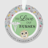 "Vielen Dank Geschenke Krankenhauspersonal, Kranke Ornament (Vorderseite)