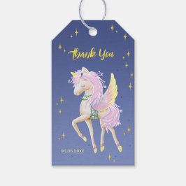 Vielen Dank Geschenkmarke mit niedlichem Einhorn Geschenkanhänger