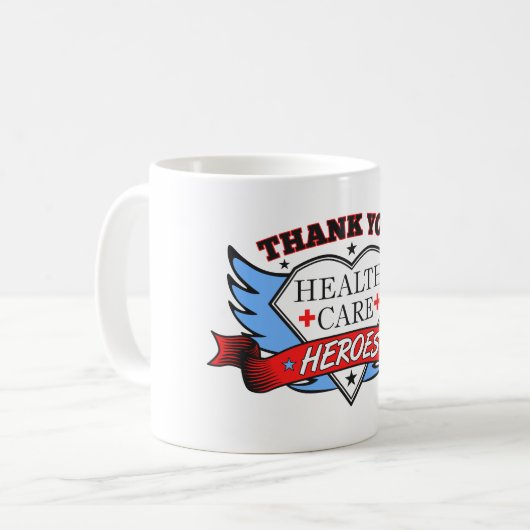 Vielen Dank Gesundheitshelden Kaffeetasse (Vorderseite Links)