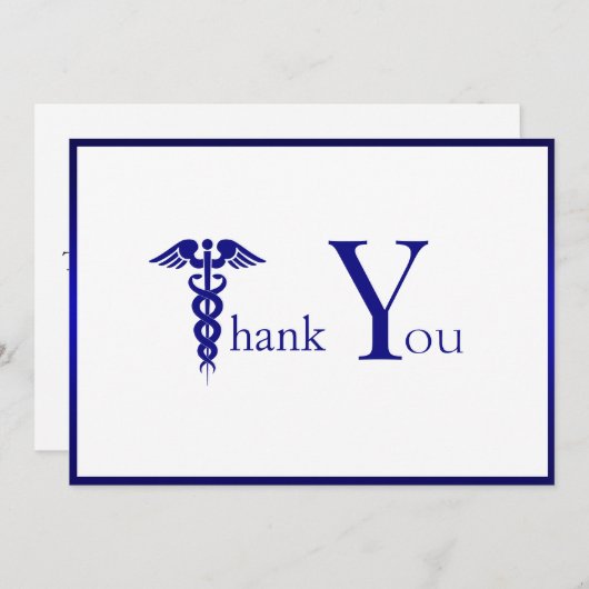 Vielen Dank Gesundheitsmediziner Krankenschwester Dankeskarte (Vorne/Hinten)