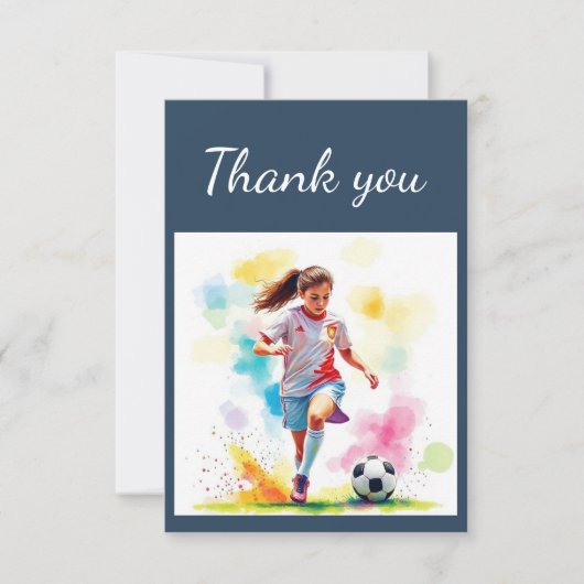 Vielen Dank Girls Fußball-Trainer, Game Sport Dankeskarte (Vorderseite)