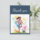 Vielen Dank Girls Fußball-Trainer, Game Sport Dankeskarte (Stehend Vorderseite)