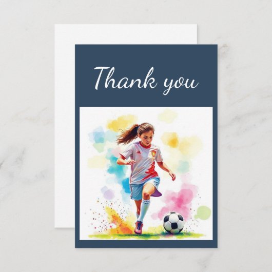 Vielen Dank Girls Fußball-Trainer, Game Sport Dankeskarte (Vorne/Hinten)