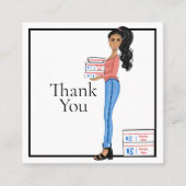 Vielen Dank Girly Business Woman Square Business C Quadratische Visitenkarte (Vorderseite)