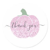 Vielen Dank glam Glitzer rosa Kürbis glänzend