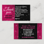 Vielen Dank glitzernder Schmuck Visitenkarte (Vorne/Hinten)