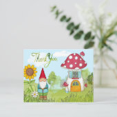 Vielen Dank Gnome Postcard Postkarte (Stehend Vorderseite)