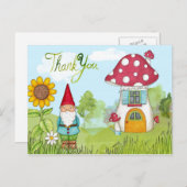 Vielen Dank Gnome Postcard Postkarte (Vorne/Hinten)