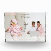 Vielen Dank Godeltern Geschenk Cross Double Fotoblock (Vorderseite)
