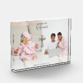Vielen Dank Godeltern Geschenk Cross Double Fotoblock (Links)