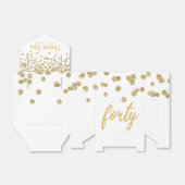 Vielen Dank Gold "40" Geburtstagsparty Geschenkschachtel (Ungefaltet)
