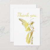 Vielen Dank Gold Angel Spiritual Dankeskarte (Vorne/Hinten)
