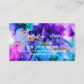 Vielen Dank Gold Blue Lila Loyalty Card 2 Visitenkarte (Vorderseite)