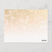 Vielen Dank, Gold Bokeh Sparkle Lights Postkarte (Rückseite)