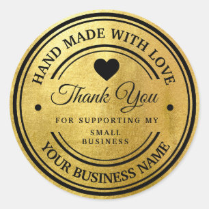 Vielen Dank! Gold Classic Round Sticker