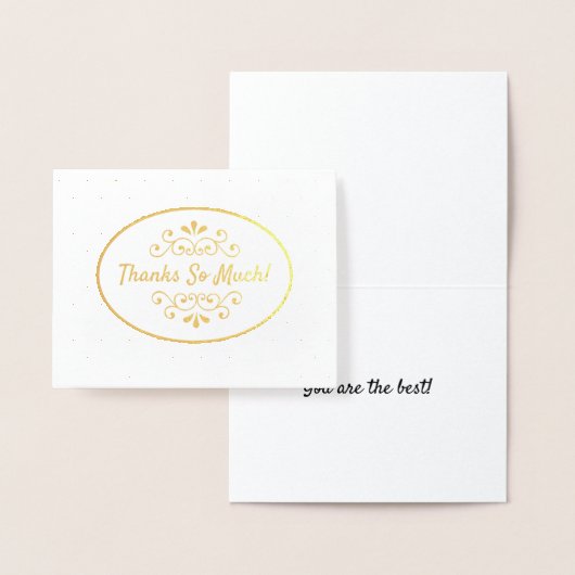 Vielen Dank Gold Foil Note Card Folienkarte (Anzeige)