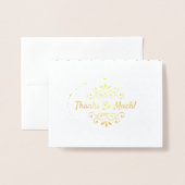 Vielen Dank Gold Foil Note Card Folienkarte (Vorderseite mit Umschlag)