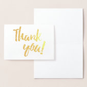 Vielen Dank Gold Foil White Pinselstrich Skript Folienkarte (Anzeige)