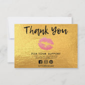 Vielen Dank, Gold Glitzer Lips Media Insert (Vorderseite)