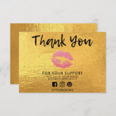 Vielen Dank, Gold Glitzer Lips Media Insert (Vorne/Hinten)