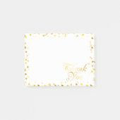 Vielen Dank Gold Hearts Post-it Klebezettel (Vorderseite)