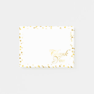 Vielen Dank Gold Hearts Post-it Klebezettel