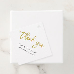 Vielen Dank/Gold/Ihre Namen und Ihre Nachricht Hoc Geschenkanhänger