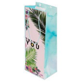 Vielen Dank Gold Leaf Weinbeutel Geschenktüte Für Weinflaschen (Rückseite Schrägansicht)