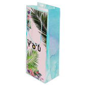 Vielen Dank Gold Leaf Weinbeutel Geschenktüte Für Weinflaschen (Vorderseite Schrägansicht)