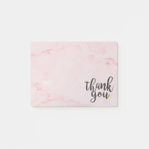 Vielen Dank Gold Liebe Herz rosa Marmor Post-it Klebezettel