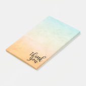 Vielen Dank Gold Liebe Herzfarbe Post-it Klebezettel (angewinkelt)