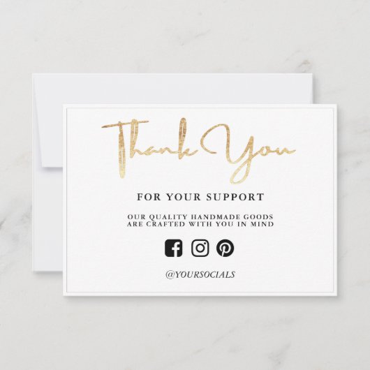 Vielen Dank Gold Light Custom Media Insert (Vorderseite)