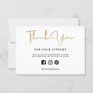 Vielen Dank Gold Light Custom Media Insert