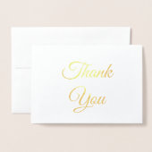 Vielen Dank, Gold oder Silber elegant klassisch Folienkarte (Vorderseite mit Umschlag)