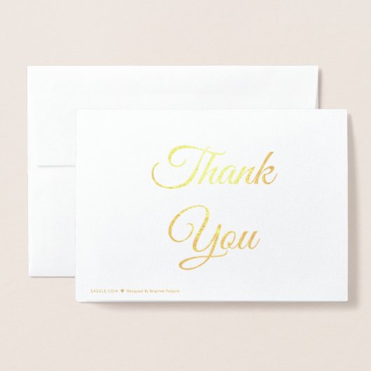 Vielen Dank, Gold oder Silber elegant klassisch Folienkarte (Rückseite mit Umschlag)