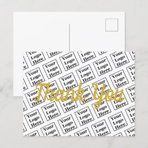 Vielen Dank Gold Schrift Ihr Logo Hier Vorlage Postkarte