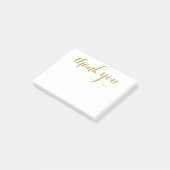 Vielen Dank Gold Script 4 x 3 Post-it Klebezettel (angewinkelt)