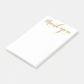 Vielen Dank Gold Script 4 x 6 Post-it Klebezettel (angewinkelt)