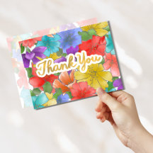 Vielen Dank Gold Script Moderne Aquarellfarben Flo