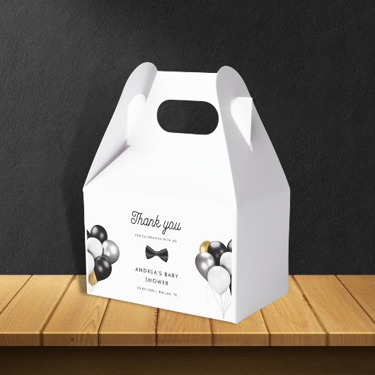 Vielen Dank Gold Silver Balloons Retro Baby Dusche Geschenkschachtel