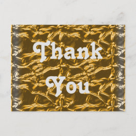 Vielen Dank Gold Silver Metallic Dankbarkeit Postkarte