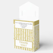 Vielen Dank - Gold/White Simple Stripes Pattern Geschenkschachtel (Geöffnet)