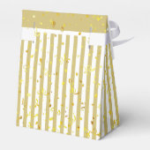 Vielen Dank - Gold/White Simple Stripes Pattern Geschenkschachtel (Rückseite)