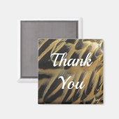 Vielen Dank Golden Brown Duck Feather Wertschätzun Magnet (Vorderseite/Rückseite)