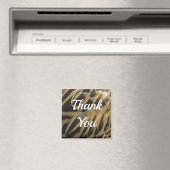 Vielen Dank Golden Brown Duck Feather Wertschätzun Magnet (In Situ (Geschirrspüler))