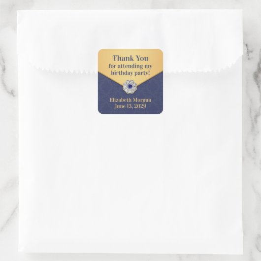 Vielen Dank, Golden Damask Sticker (Tasche)