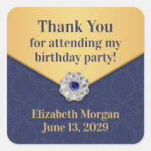 Vielen Dank, Golden Damask Sticker (Vorderseite)