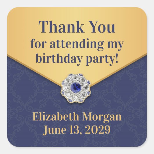 Vielen Dank, Golden Damask Sticker (Vorderseite)